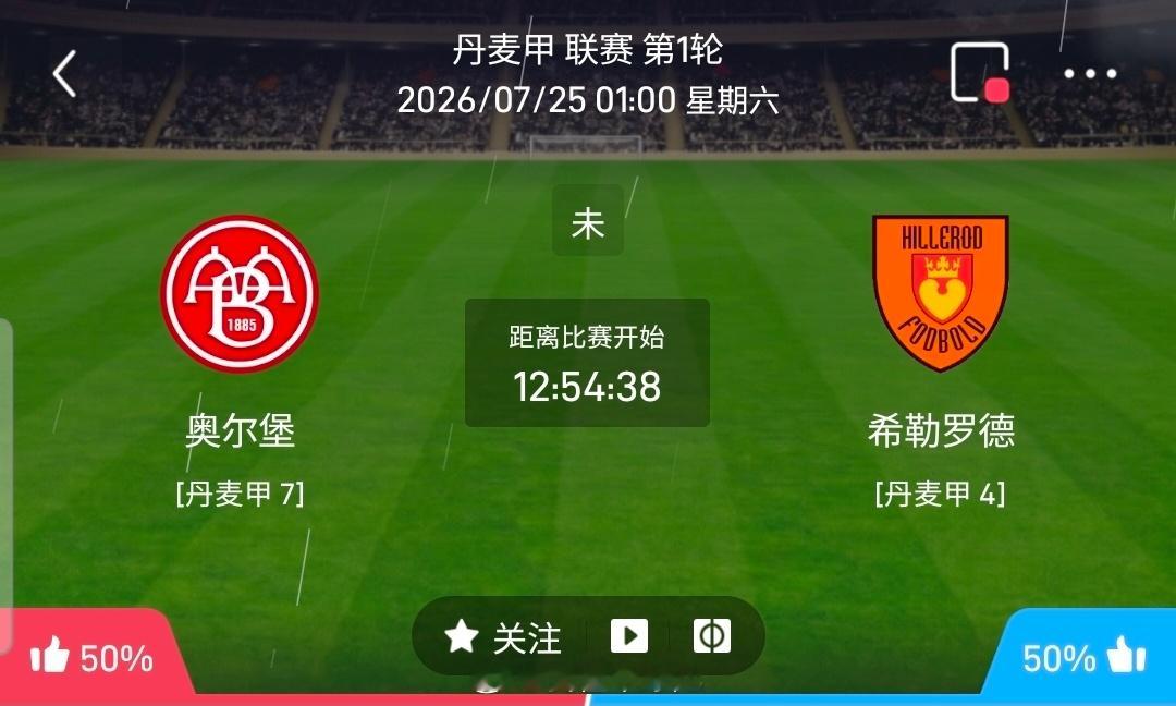 【北单】周五09丹麦甲方向：奥尔堡vs希勒罗德丹麦甲：奥尔堡VS希勒罗德时间：2