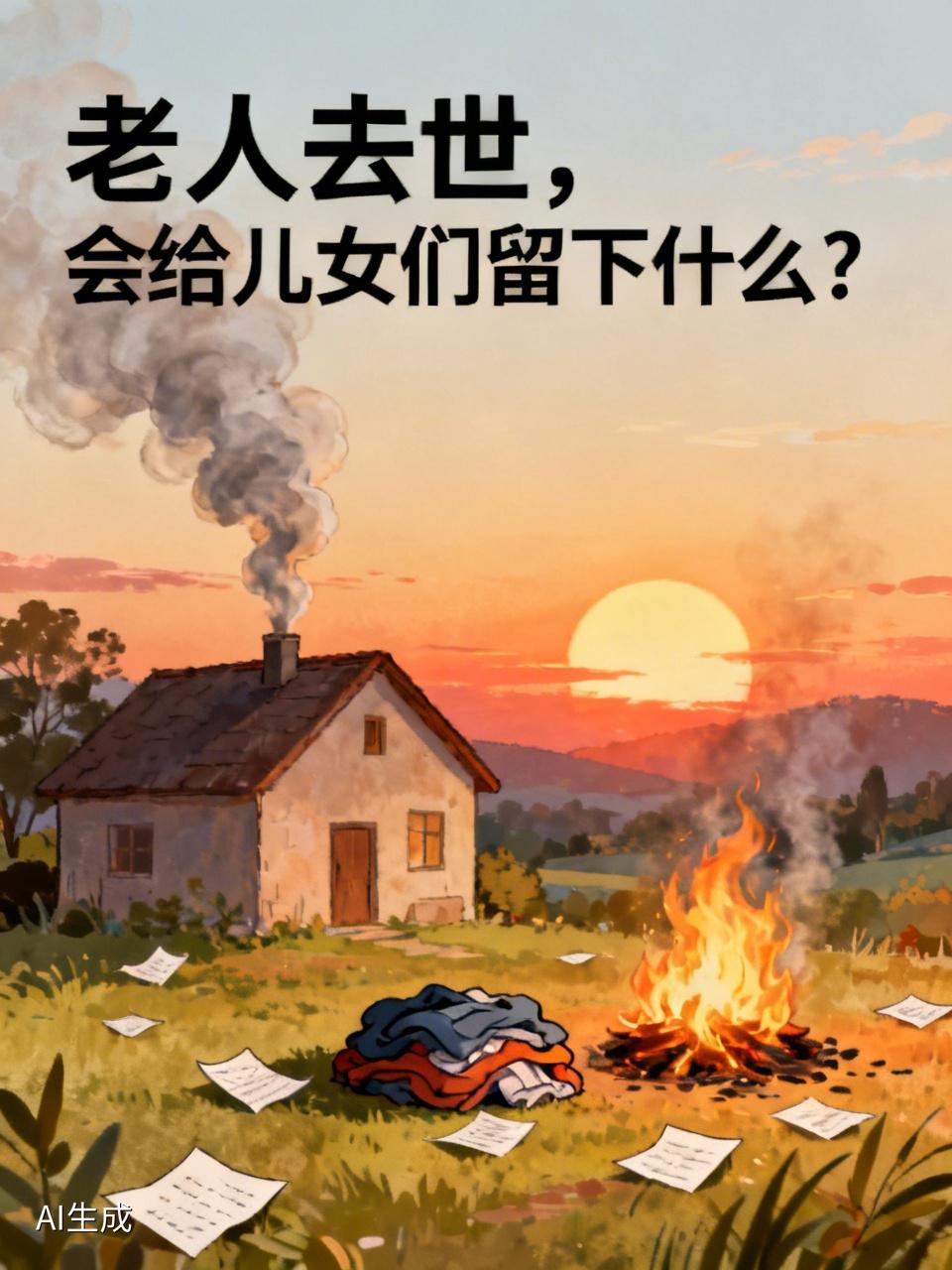 老人去世，会给儿女们留下什么？老人财产继承 
见多了太多，老人一去世。儿女就把老