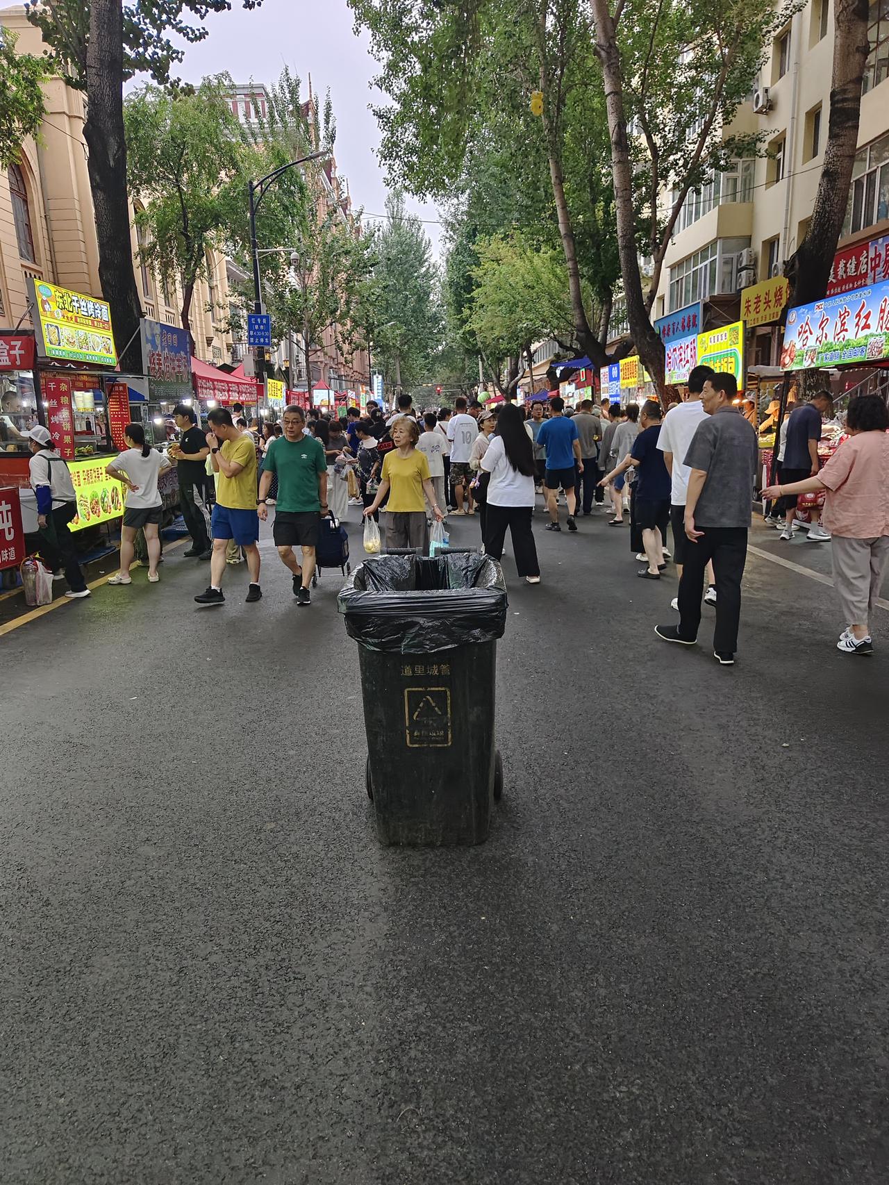 哈尔滨的红专街，是一条美食小吃大街，这里，不通车辆，只有行人，本地人及海内外游客