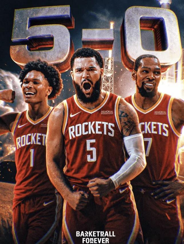 杜兰特终于挑对了球队，火箭豪取5连胜让杜兰特有望洗刷耻辱！

NBA新赛季开始后