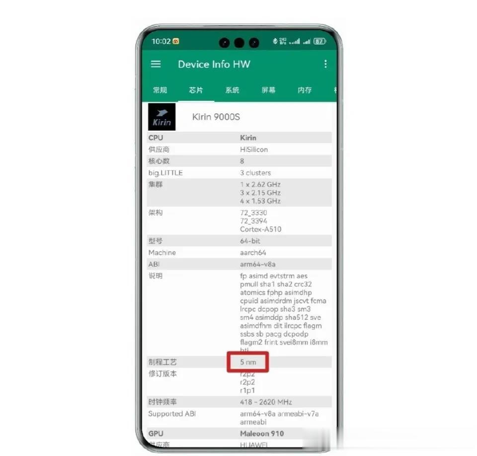 华为Mate60 Pro更新121以后，麒麟9000S咋被软件识别成5nm制程了