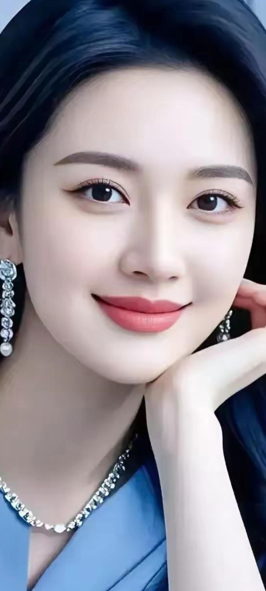 优雅气质，蓝裙配饰，闪耀迷人！