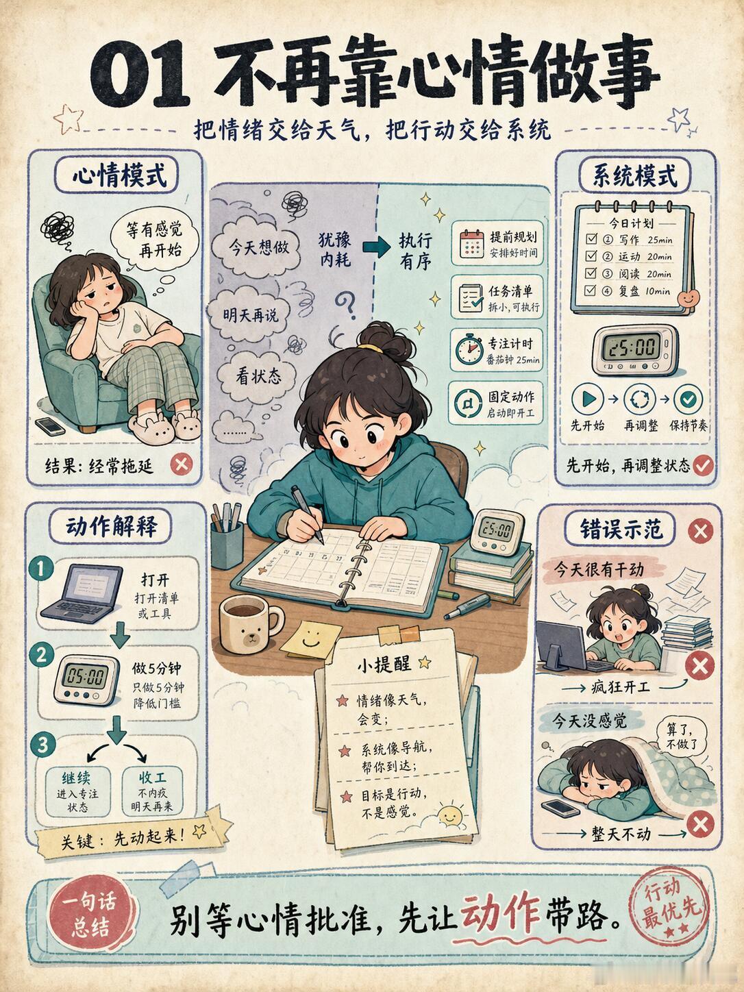 人一旦有体系，做什么都会成功。很多人不是不努力，而是每天都在被心情、消息、临时任