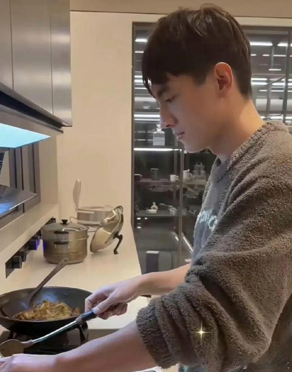 居家好男人林更新上线，看到他亲手下厨的样子好帅！这猪肉炖粉条，瞬间让人食欲大振。