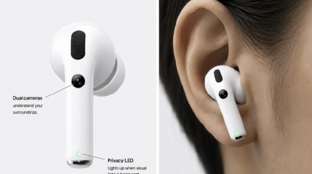 带摄像头AirPods实机演示曝光 AirPods 也要开始“长眼睛”了？目前曝