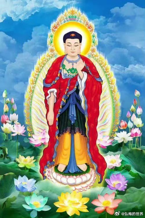 一句弥陀，是斩群邪之宝剑。一句弥陀，是破地狱之猛将。一句弥陀，是照黑暗之明灯。一