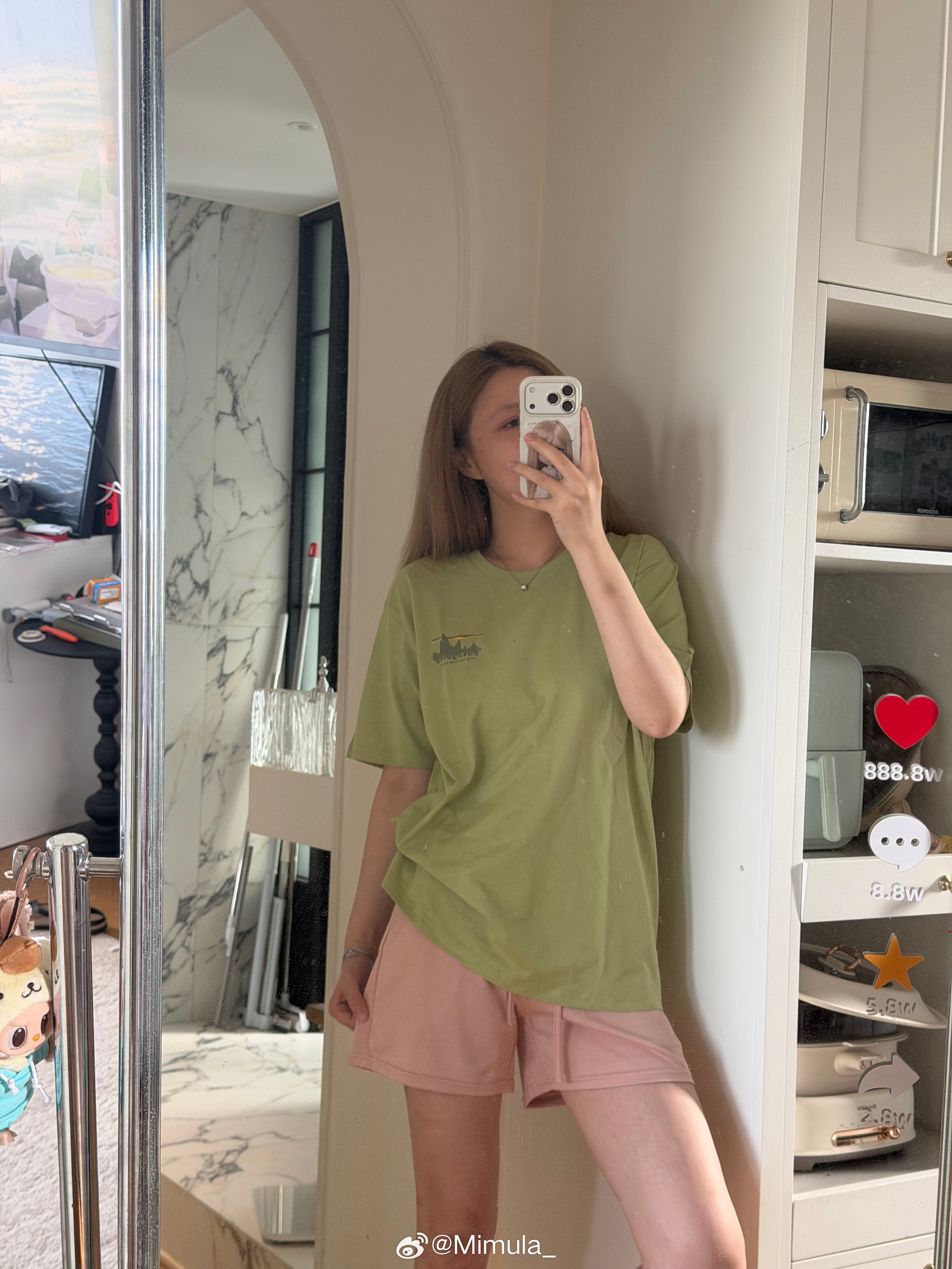 嫩嫩的粉绿配色团里的 pata！这个嫩绿好好看捏男女同款还有好多颜色！ 
