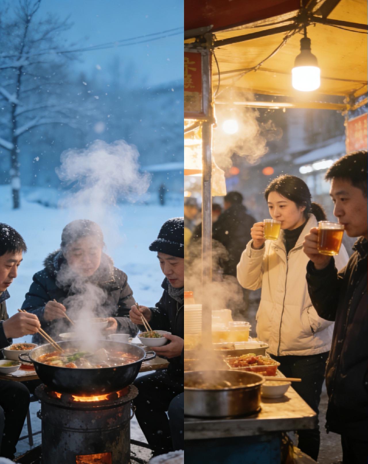 今年冬天的不同，藏在刺骨的寒风里，更藏在人间的烟火与温暖中；刻在南北迥异的气候里