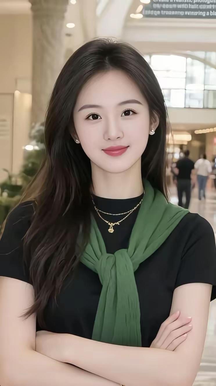 优雅气质，黑绿撞色穿搭，自信满满！