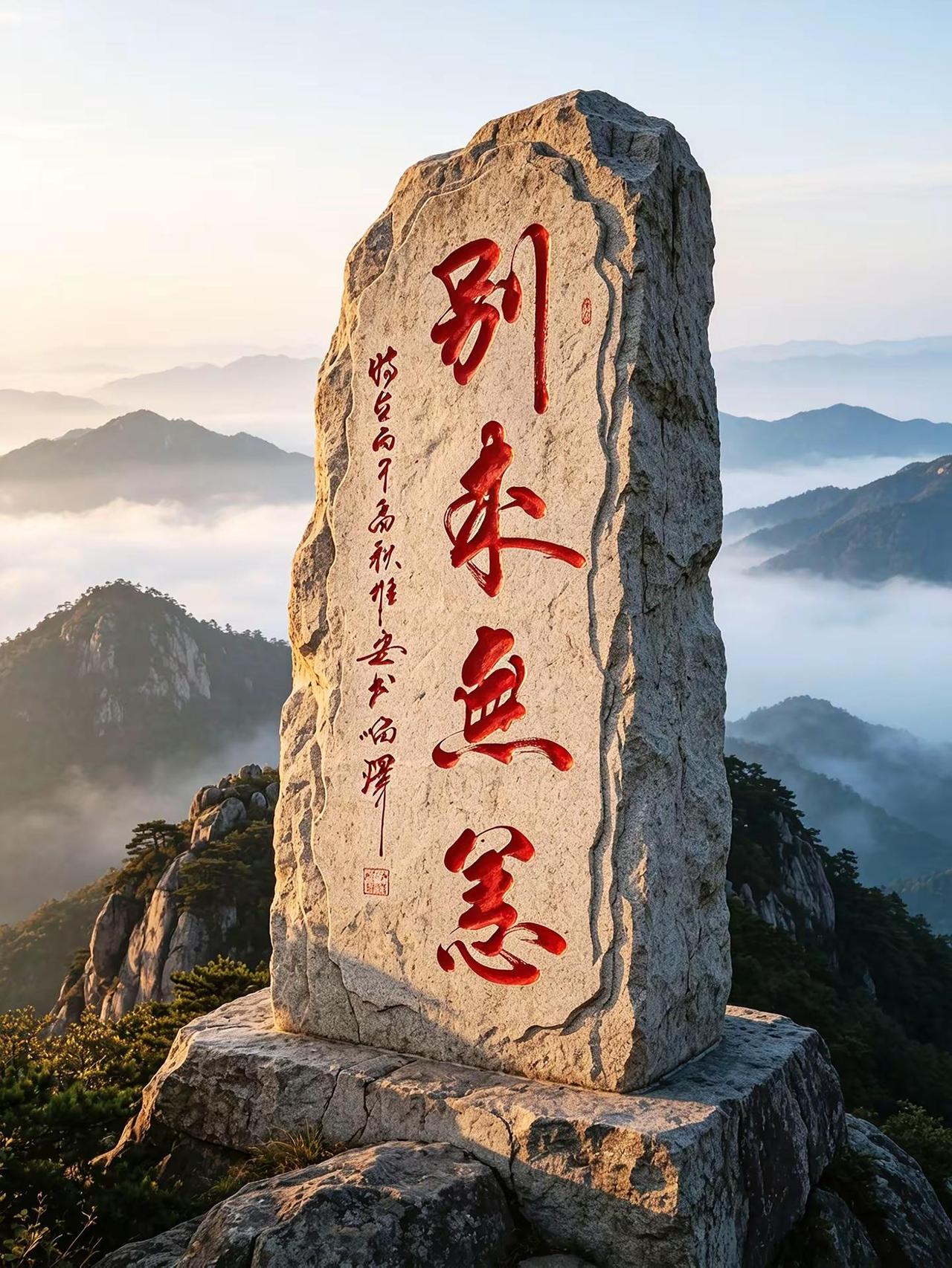 维安原创书法作品。AI石韵山景效果