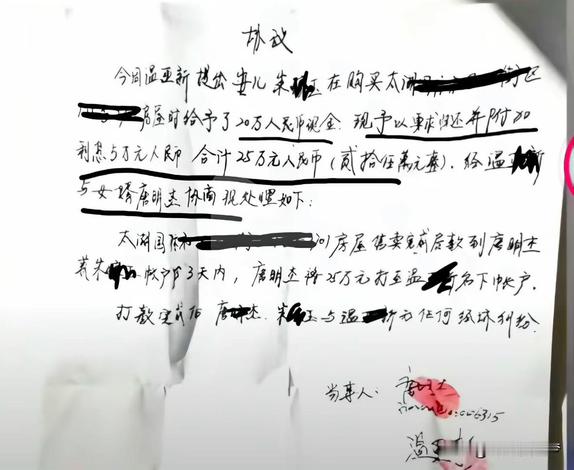 唐先生越挖越渣，
买房的首付款来自丈母娘！
不感恩就算了，
还恩将仇报，
就太不