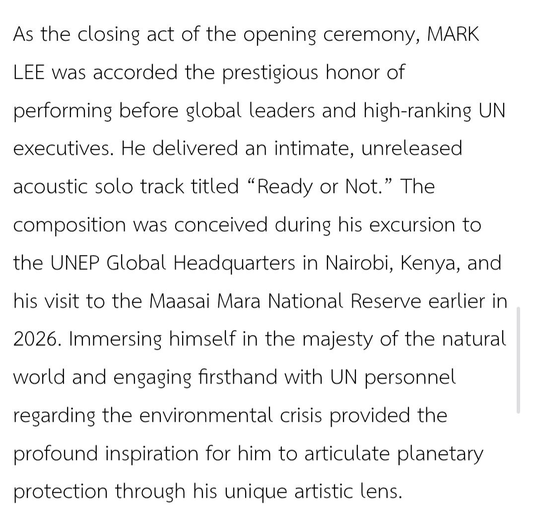 📰Ready or Not创作背景 作为开幕式的压轴表演嘉宾，Mark Lee