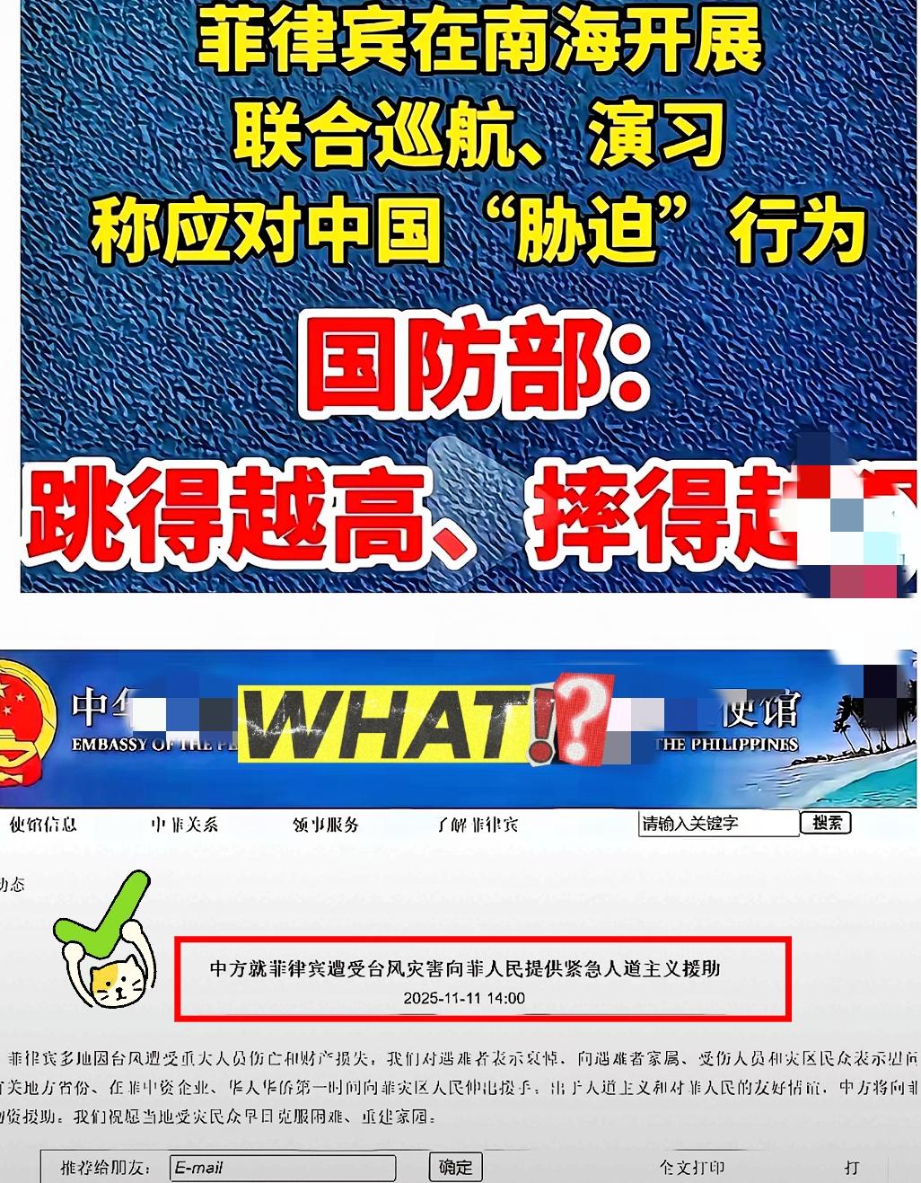 见过翻脸比翻书快的，
没见过菲律宾这么毫无底线的！
活脱脱一个“白眼狼”！

这