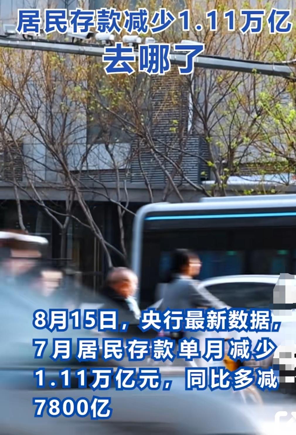 惊！7月居民存款狂减1.11万亿，钱都去哪儿了？

近日央行最新数据一公布，金融