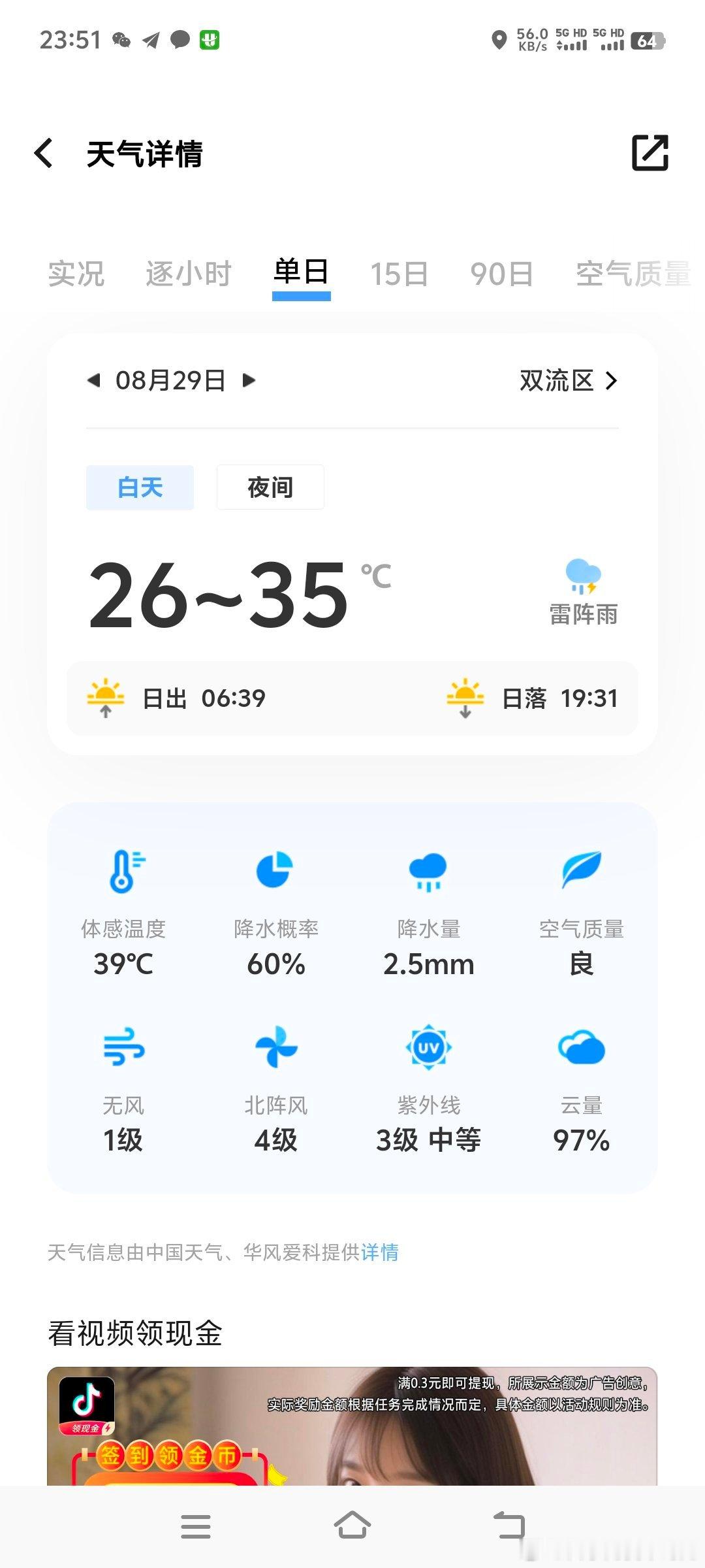 成都的兄弟们！我到成都啦！明天就要下雨啦！ ​​​