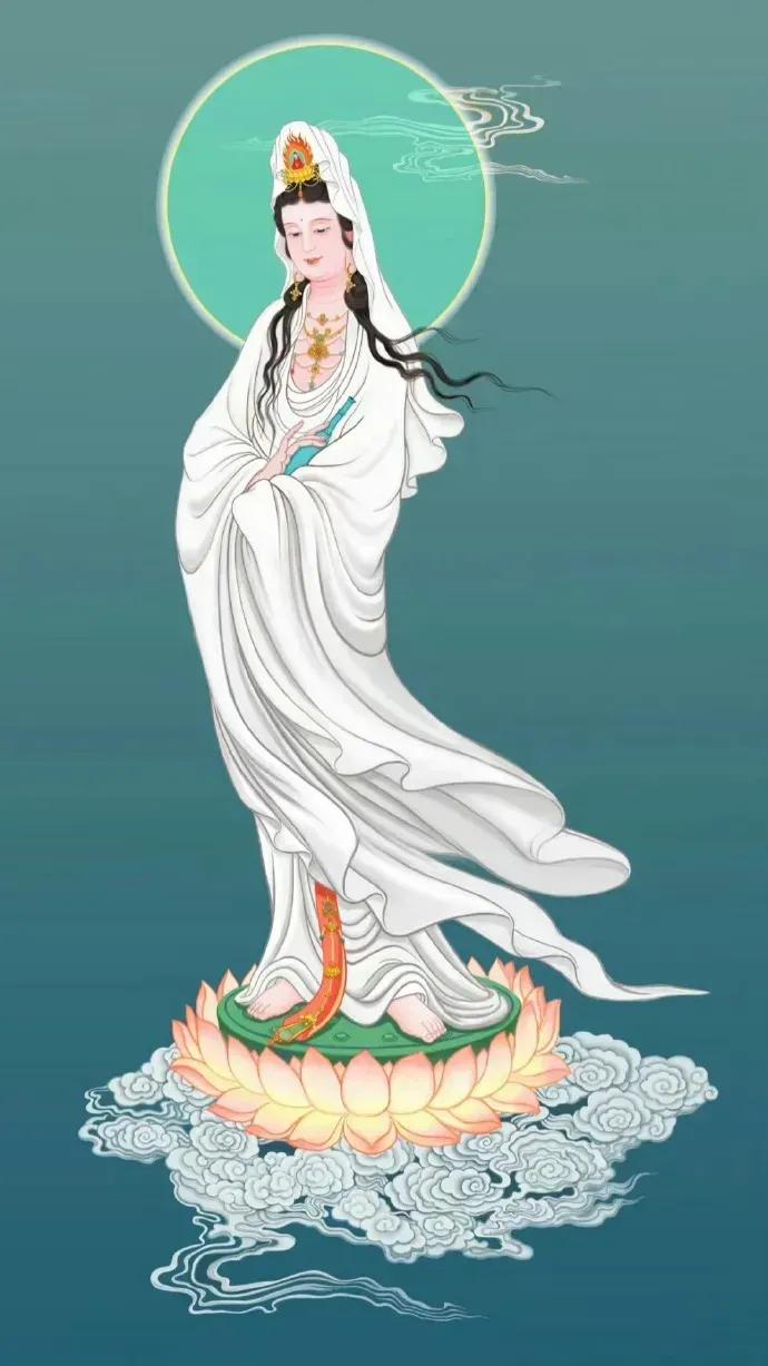 观音送福喜庆到！
今日观音送你五福临门！
一福，全家健康无疾患
二福，全家幸福乐