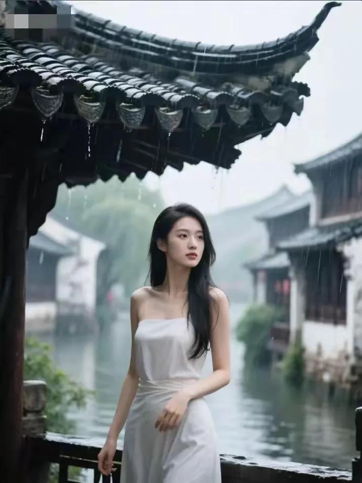 飞檐揽尽江南雨，
古建时陪塞北云。
横批：《南雨与北云》