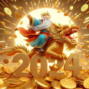 2024龙年财神驾到🐉2024年是龙年，财神乘着龙给大家发钱了。祝大家2024