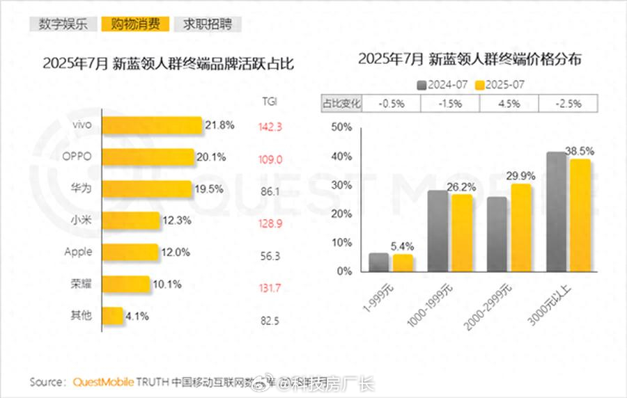 新蓝领人群都用什么手机，首选vivo、次选OPPO、华为排第三新蓝领（外卖骑手、