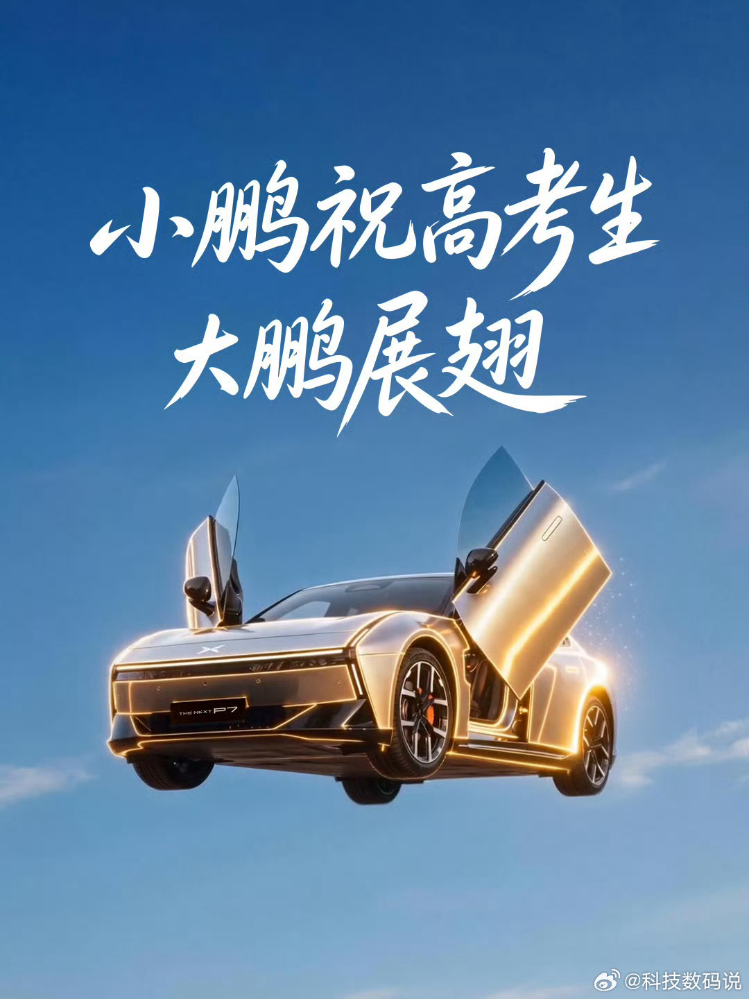 高考小鹏这个帅祝大家大鹏展翅一飞冲天