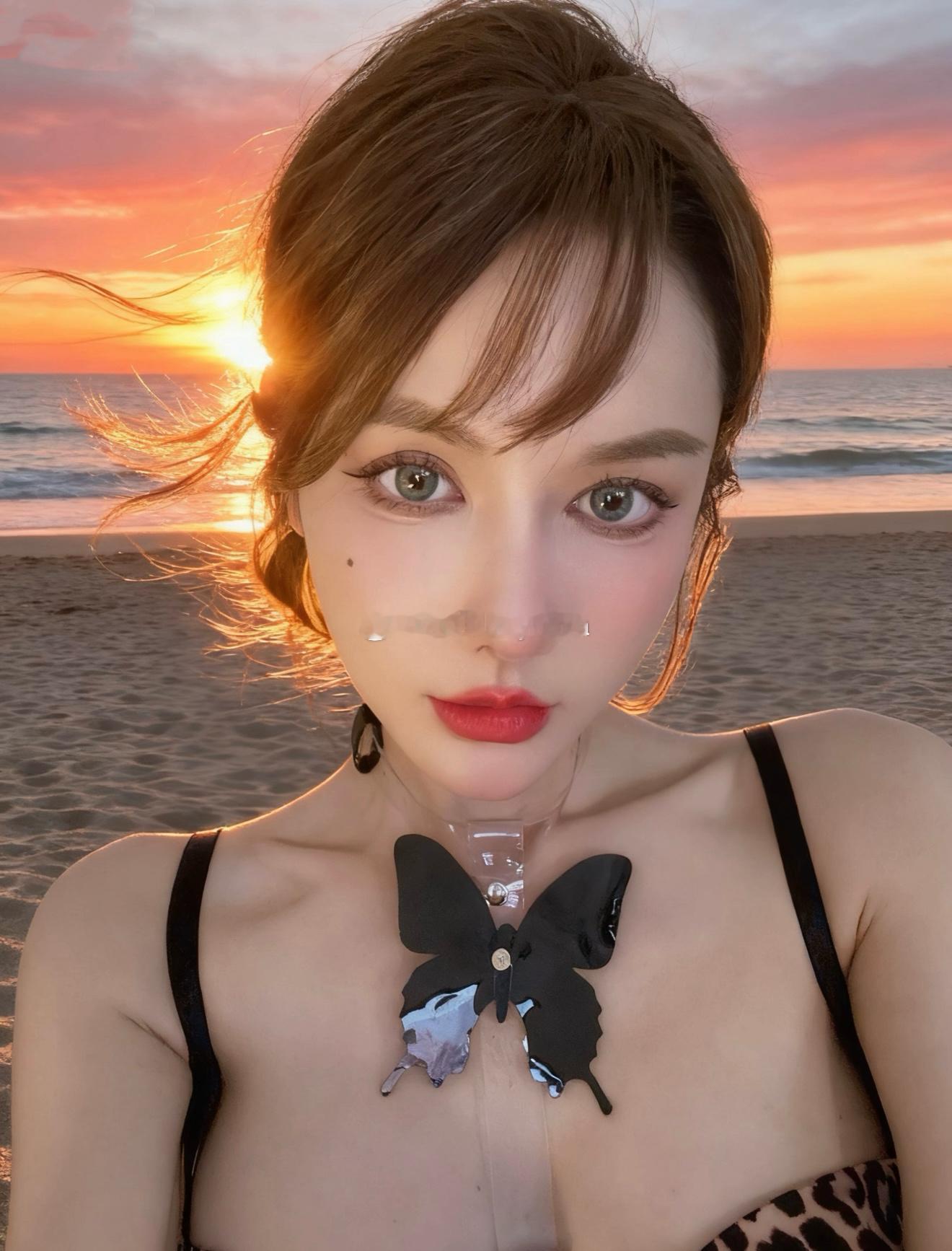 豆包给我换的海边背景太牛逼了[笑cry] ​​​