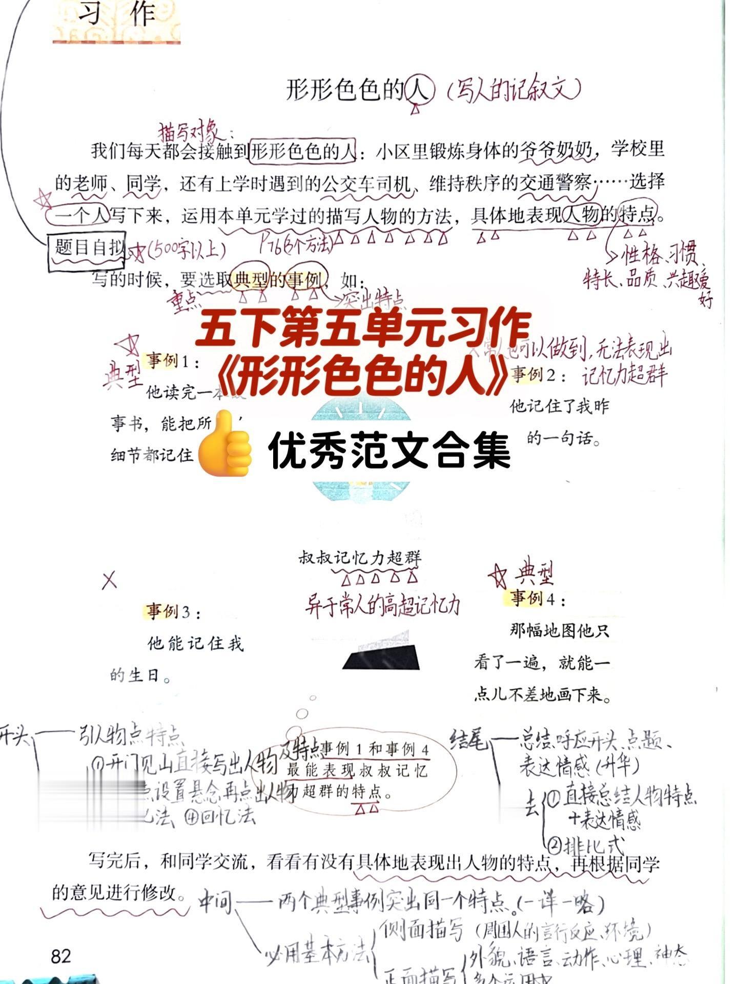 《形形色色的人》 优秀范文合集。小学五年级下册第五单元习作《形形色色的...