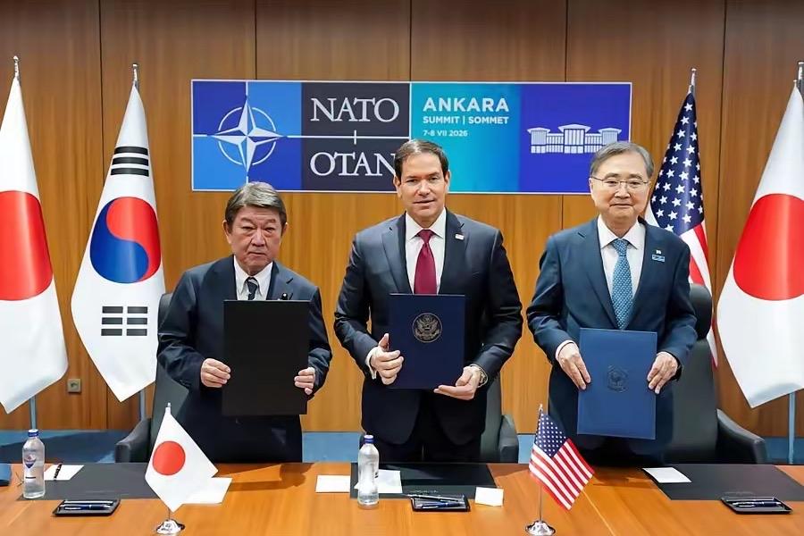 安卡拉的这场“同框”：日美韩各怀心思，演给谁看？

7月8日的安卡拉，北约峰会的