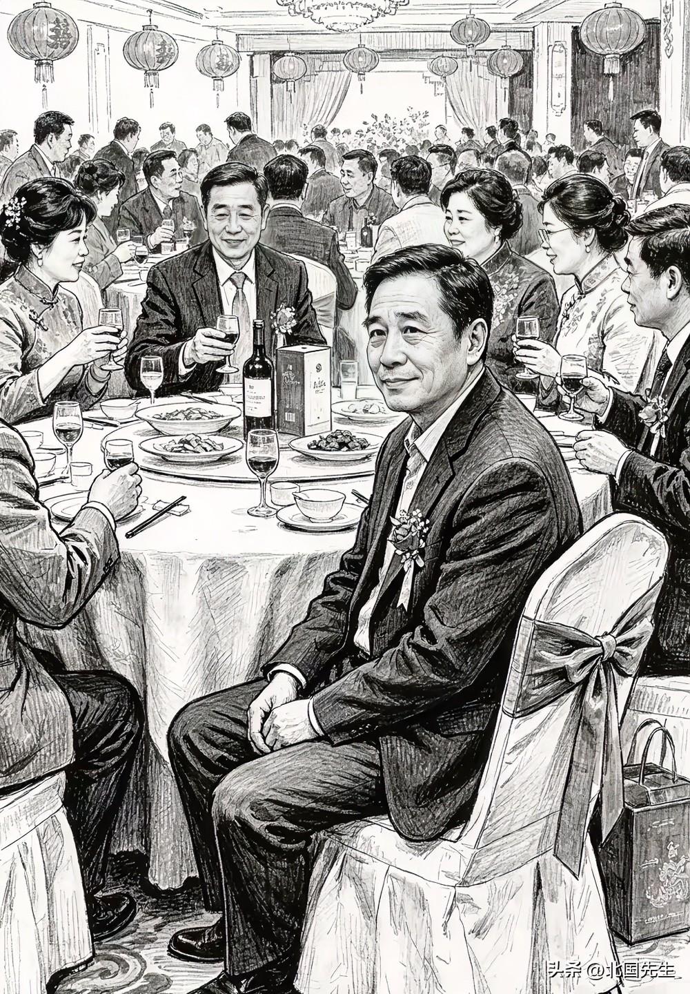 来看普通中年男人的代表，40岁，白天开滴滴，晚上守大排档，从前是全场活宝，现在同
