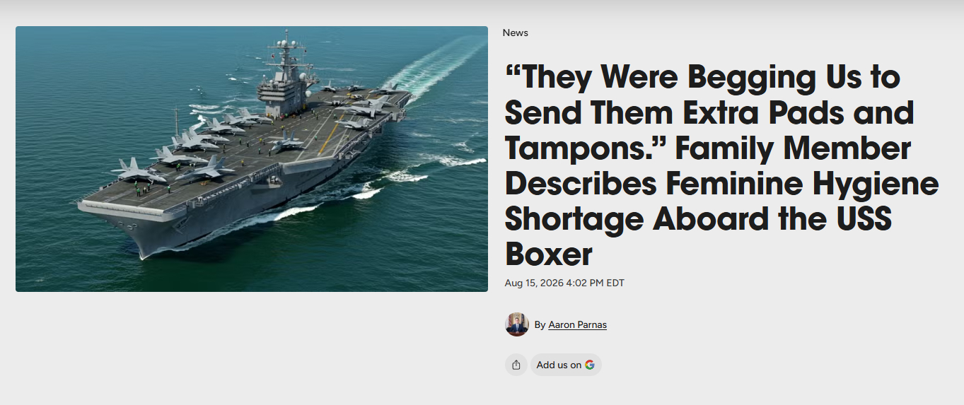 在海外长期执行作战任务的USS Boxer（LHD-4） 两栖攻击舰上女性水兵的