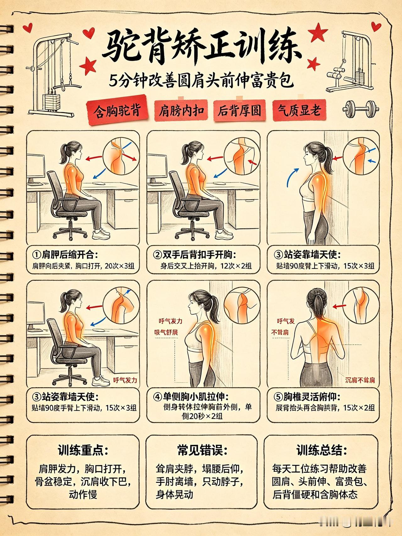 久坐驼背真显老❗️5分钟工位矫正｜挺拔体态、气场翻倍

真的没人提醒久坐党！
含