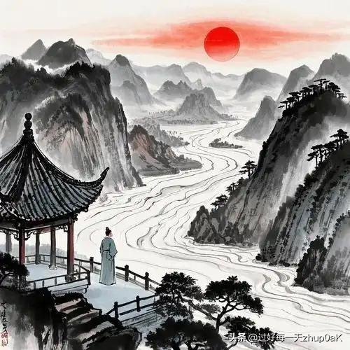 《寄题罗浮别业》
——唐·高骈
不将真性染埃尘，
为有烟霞伴此身。
带日长江好归