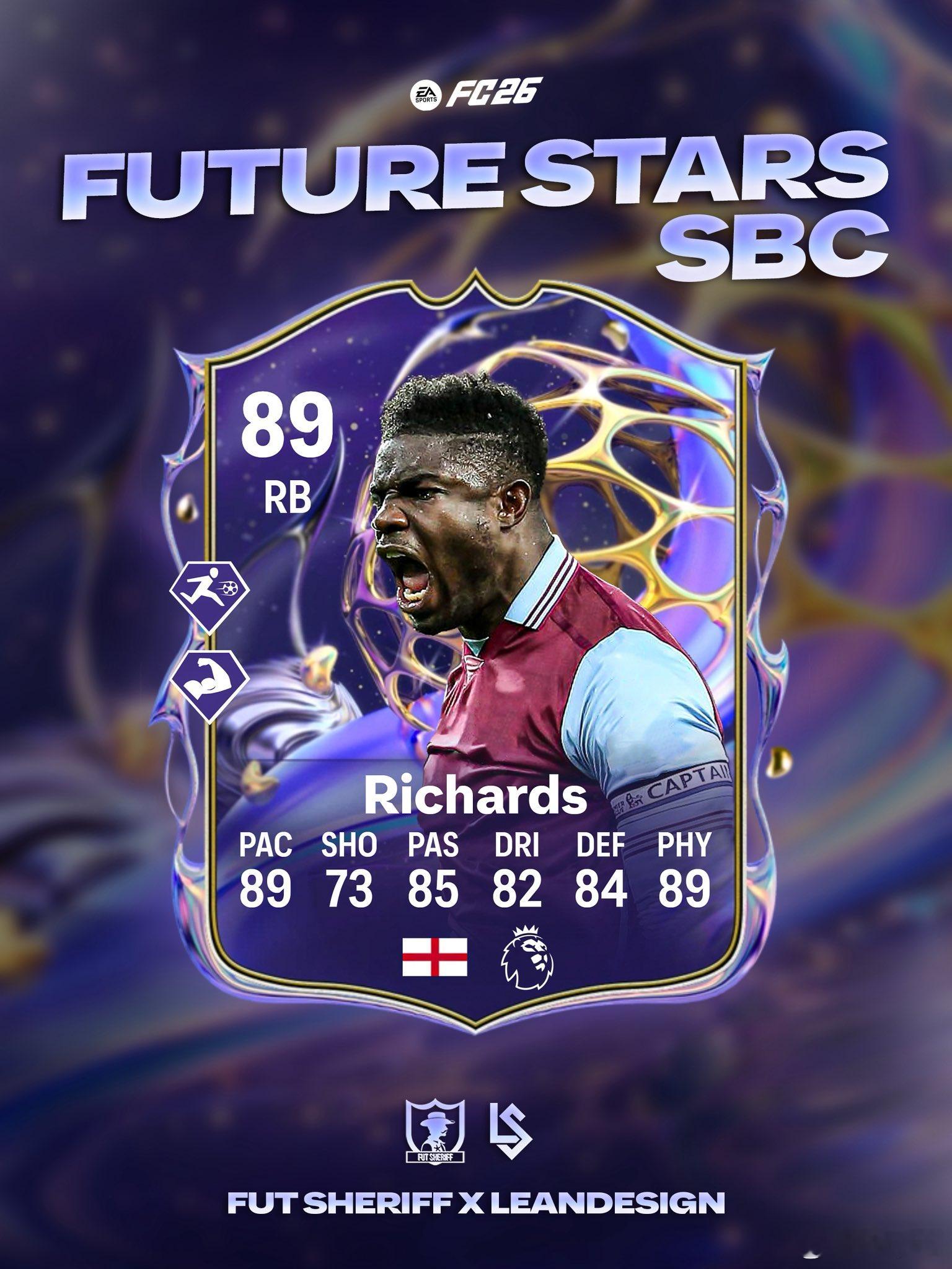 未来之星理查德兹的SBC确认FC26