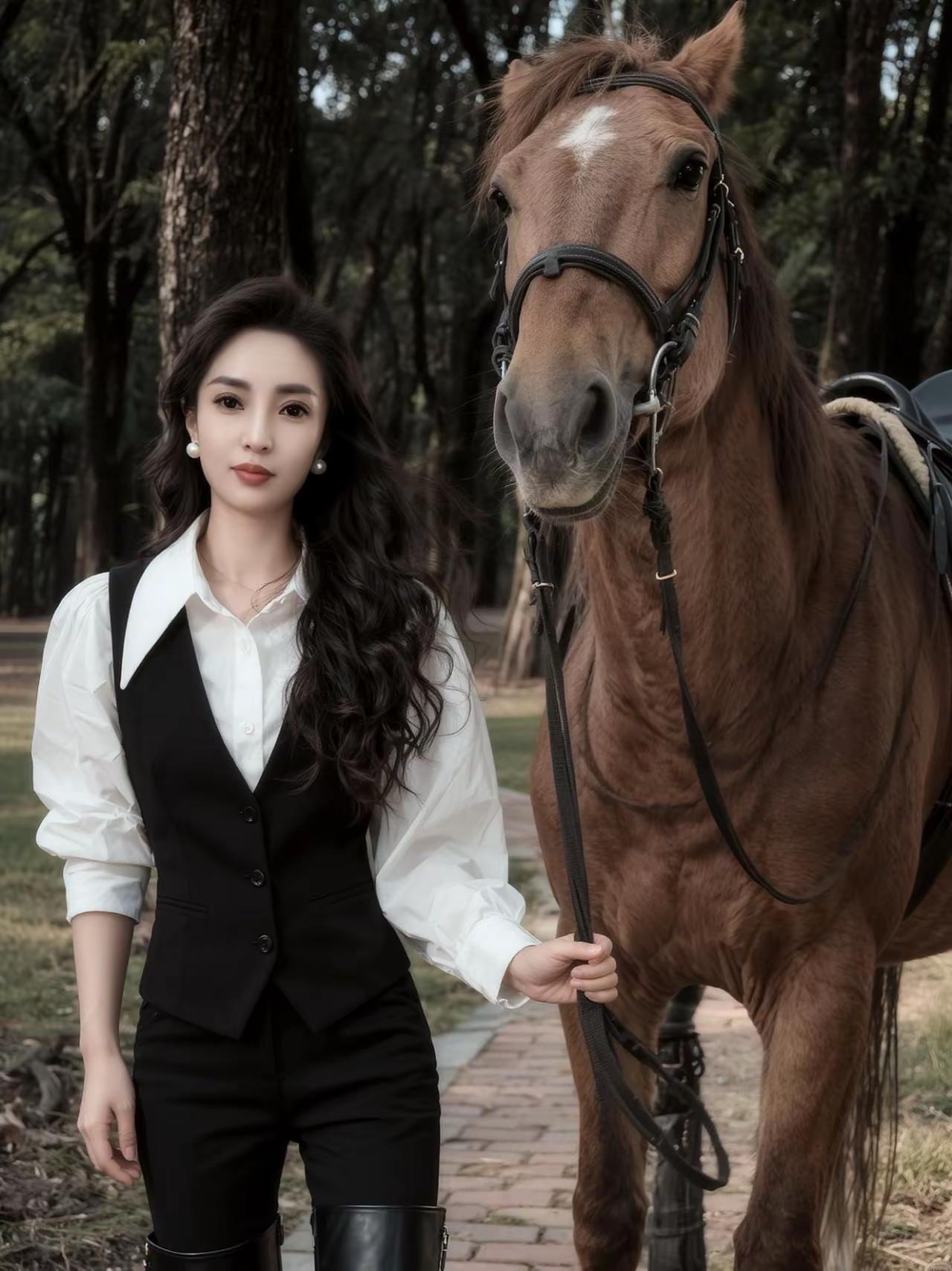 马场日常 会骑马的女人有多帅 助手