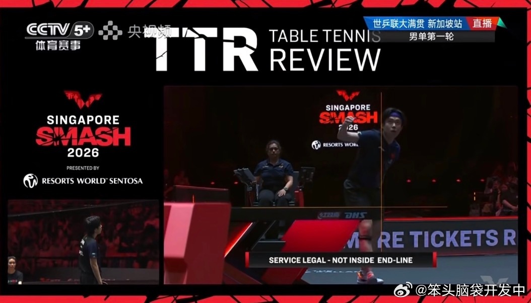 王楚钦再次成功挑战鹰眼我说你们新加坡大满贯真的闹够了没啊，几次了眼睛有问题请去医