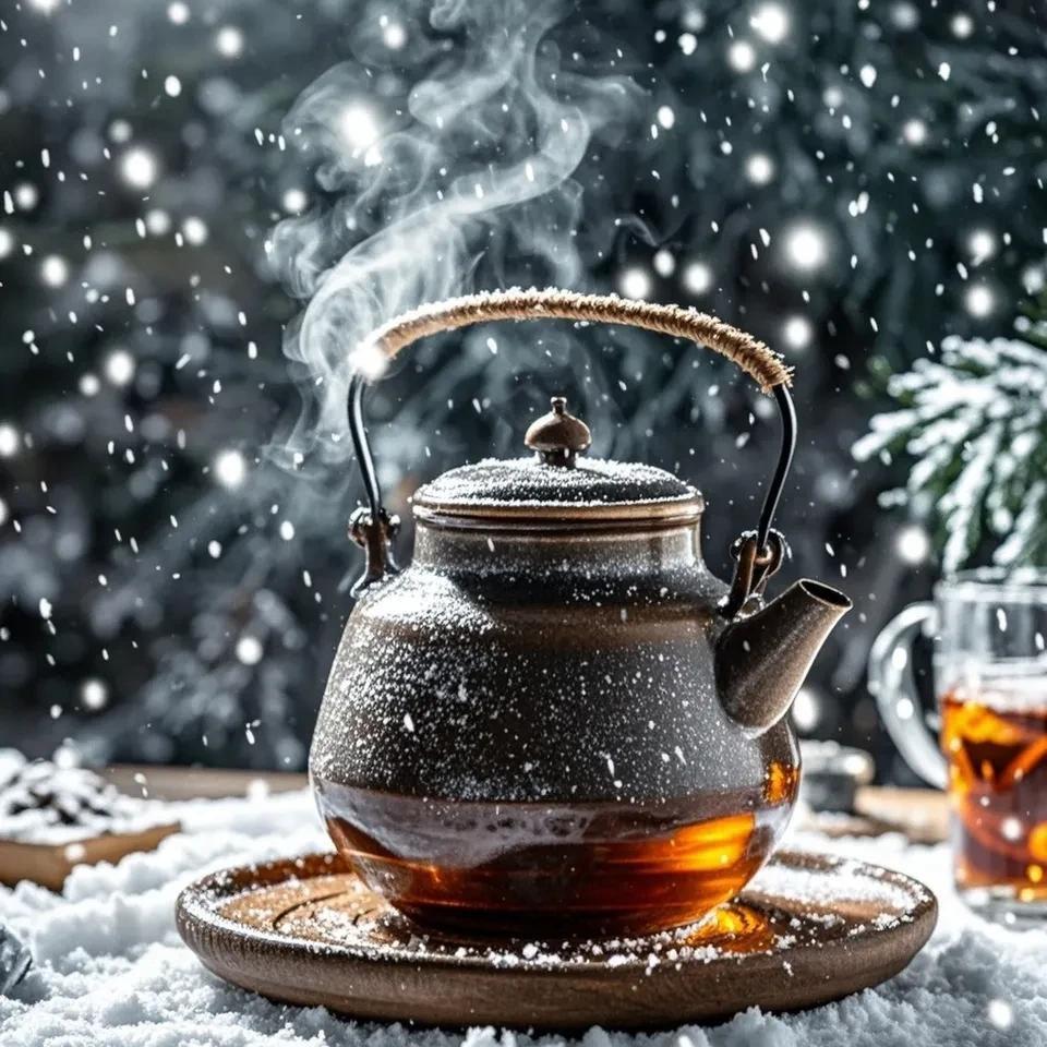 天寒地冻一杯酒
围炉笑谈千言暖两杯浊酒叙新情