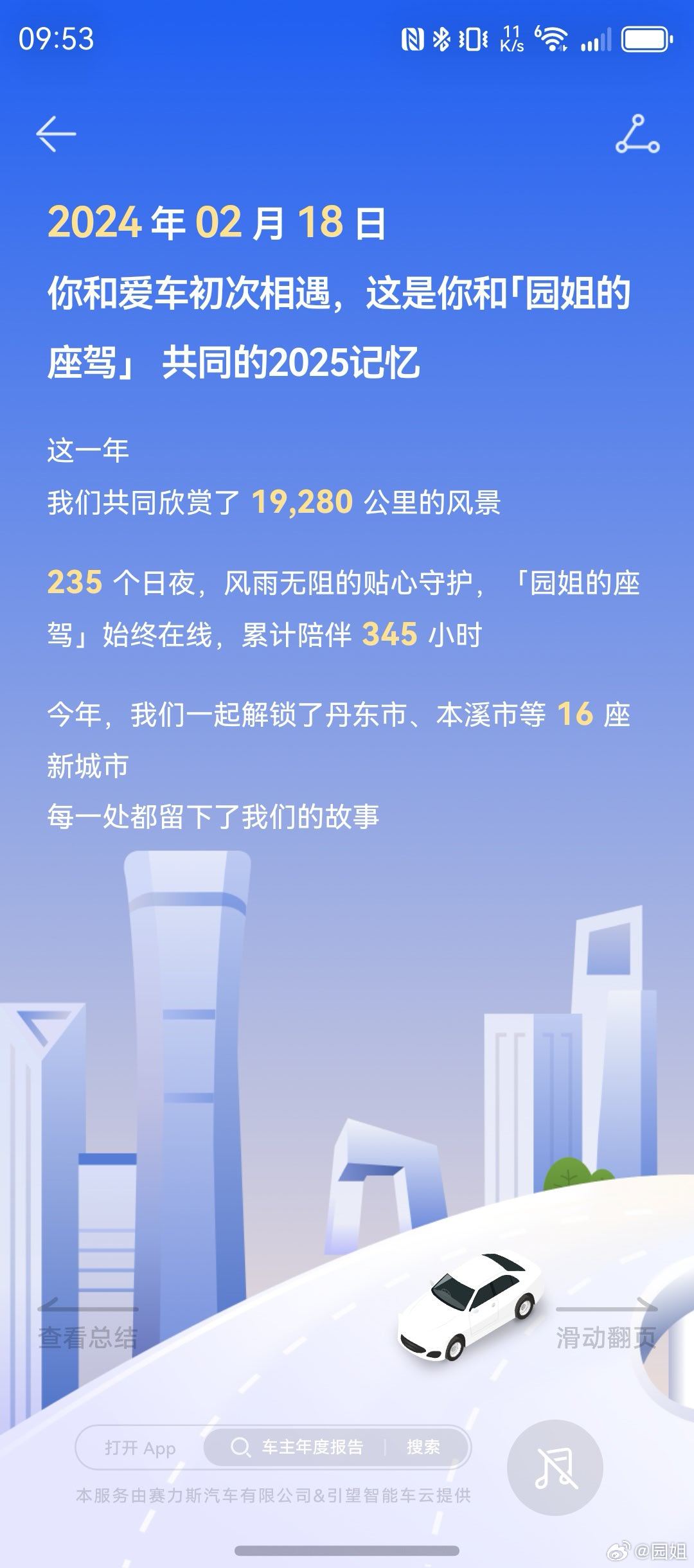我的问界M9用车报告也出来了，全年行驶19280㎞，辅助驾驶里程8119㎞，其实