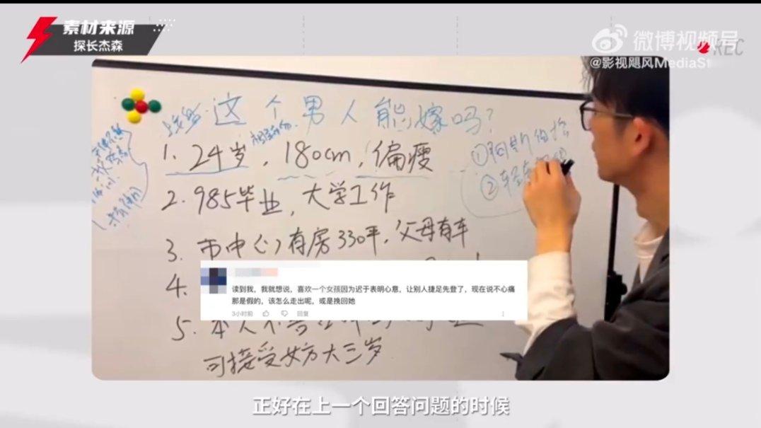 我第一时间就看了Tim的视频，当时还跟身边的人分享了他读粉丝评论去体验了相亲角，