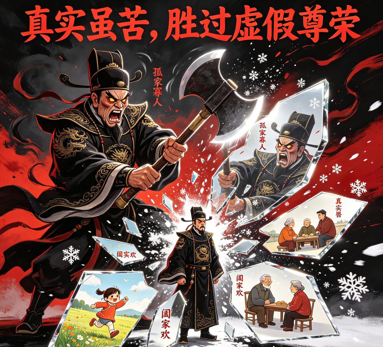 江湖怪谈•荒诞志117

真实兽·肆：终南山有“真实兽”，形如镜，照之见本心。皇