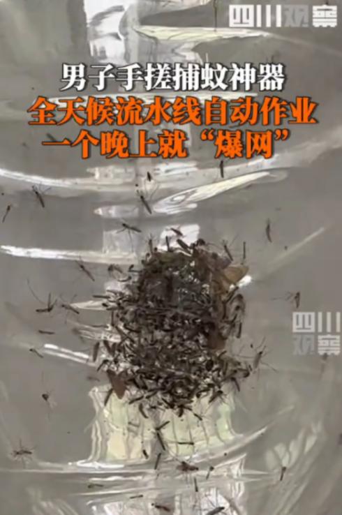 “人怎么能这么聪明！”福建，一男子被村里的蚊子叮的不胜其烦，于是灵机一动，靠着风