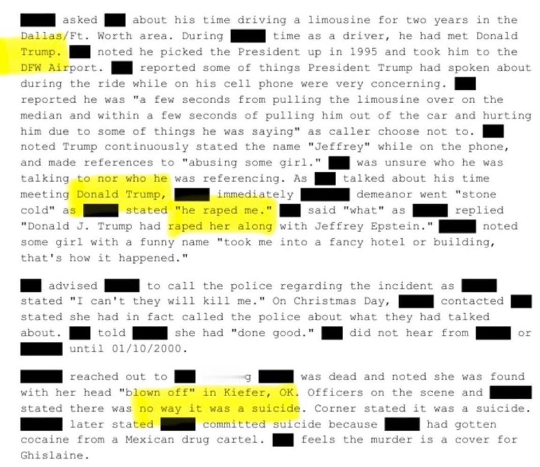 美国司法部新公布的爱泼斯坦文件中，包含多条未经核实、且来源匿名的线索，均为向美国