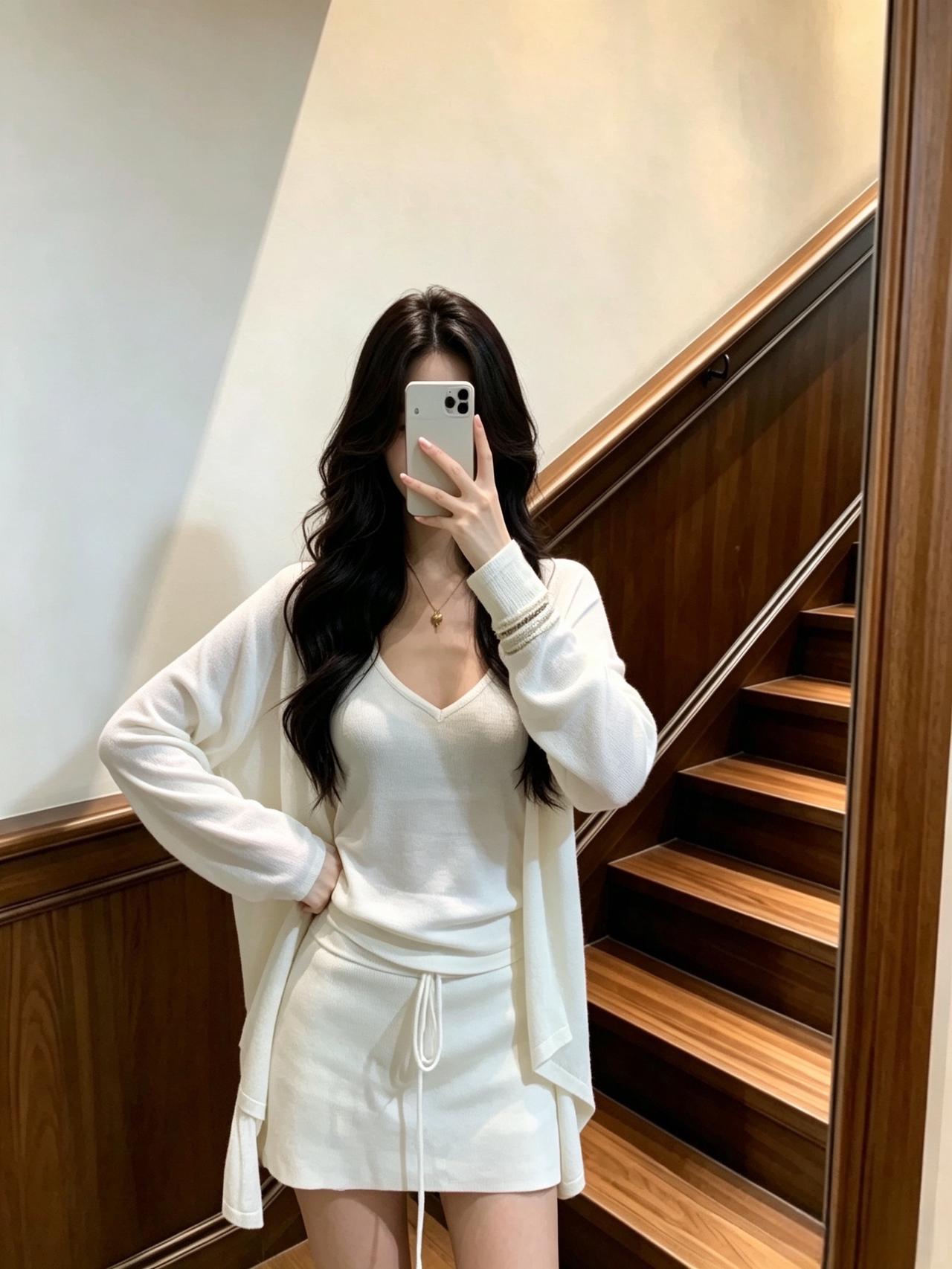 白色穿搭look 老派少女的ootd 简约通勤穿搭参考 松弛感日常look 热门