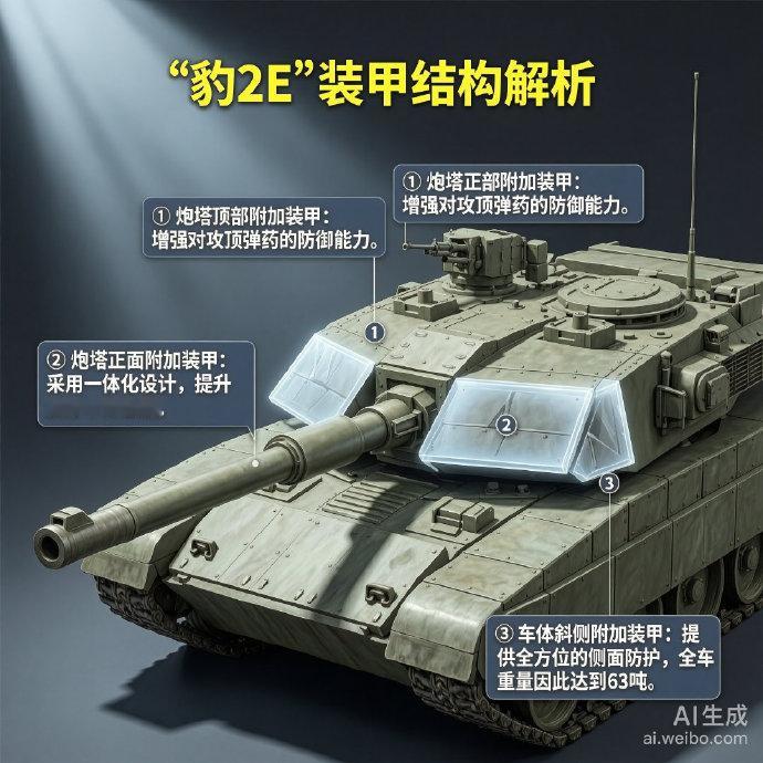 军事ai新视野 西班牙“豹2E”主战坦克“豹2E”（Leopardo 2E）坦克