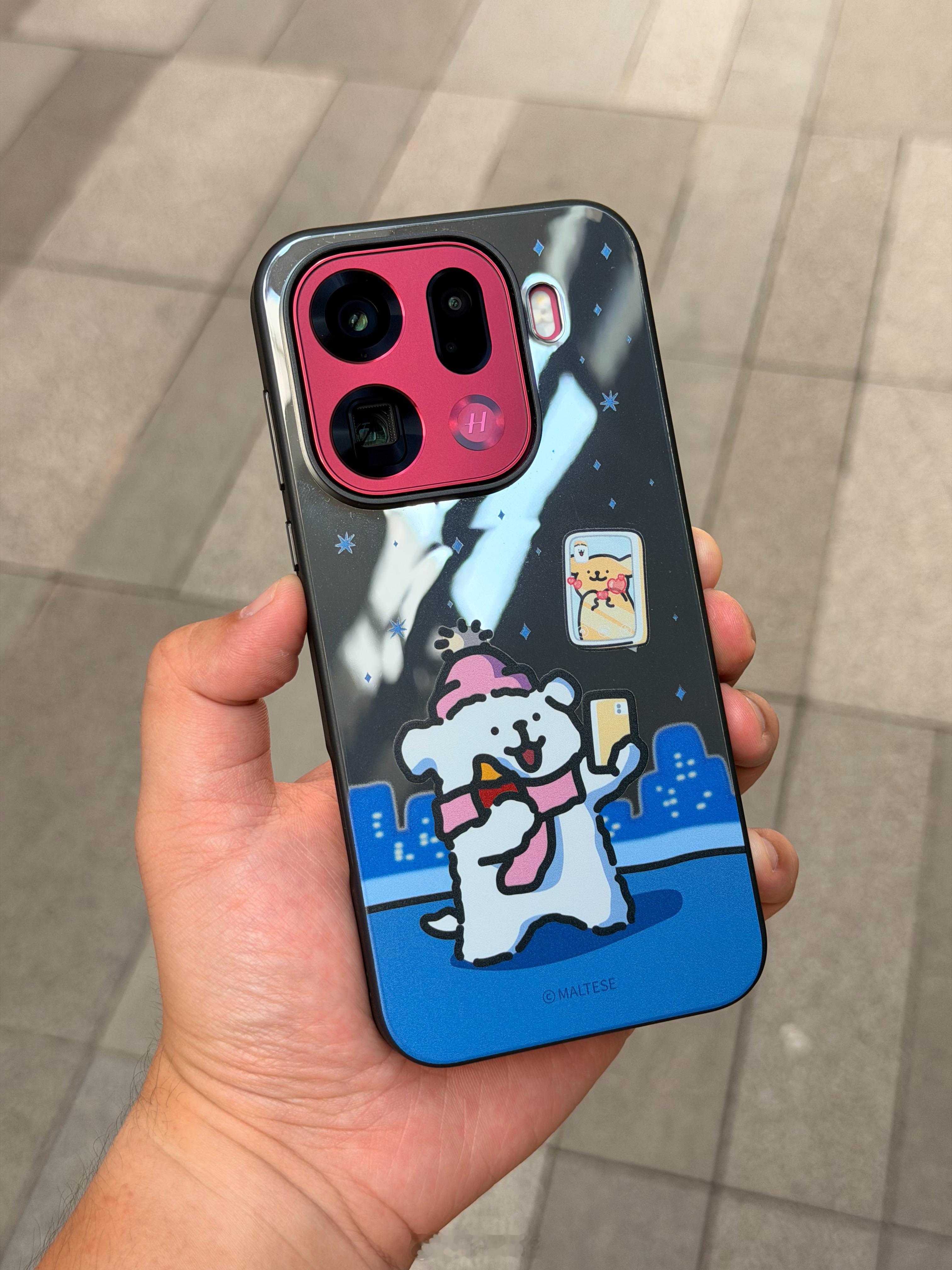 Find X9 Pro的线条小狗手机壳，可爱的[嘻嘻] ​​​