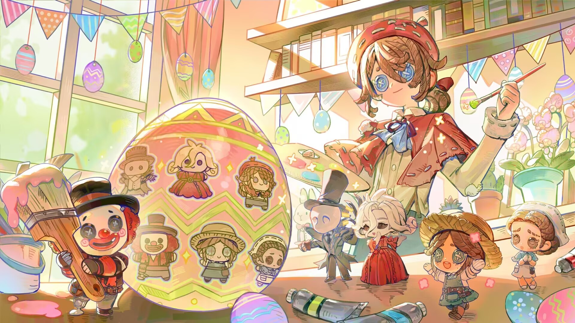 外服贺图 - 节日🥚Happy Easter!🥚艾格和裘克正在绘制艾玛等人的