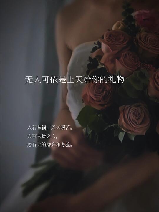 无人可依是上天给你的礼物