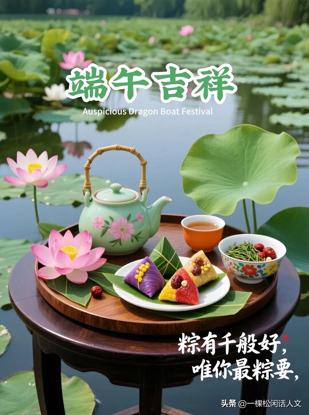 不是
因为端午节
才让我想起你

而是
因为端午节
才让我有机会
给你送去
问候