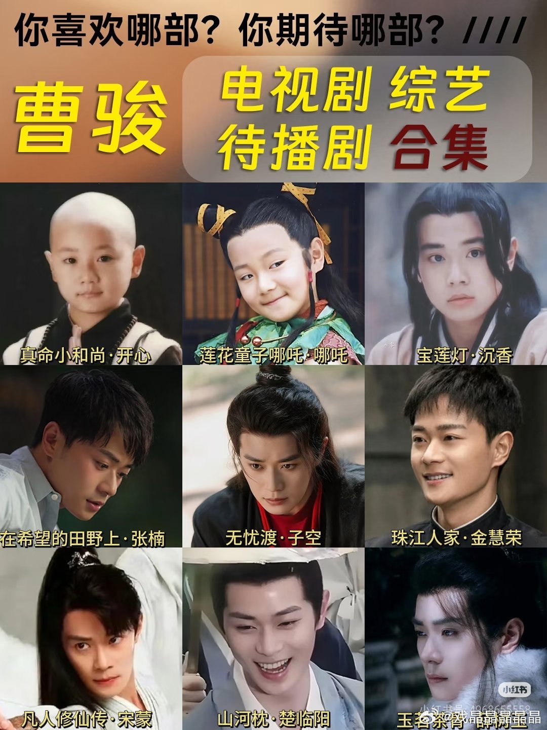 我也想看曹骏和老の合作武侠剧，曹骏打戏很不错的，有童子功，老の可以跟他学到好多东