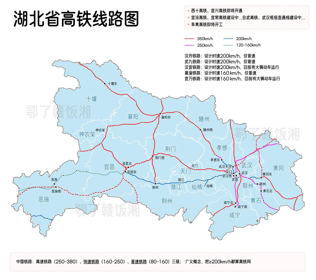 宜兴高铁即将开通，沿江高铁第二阶段即将成型

沿江通道中段（湖北地区）：宜兴高铁