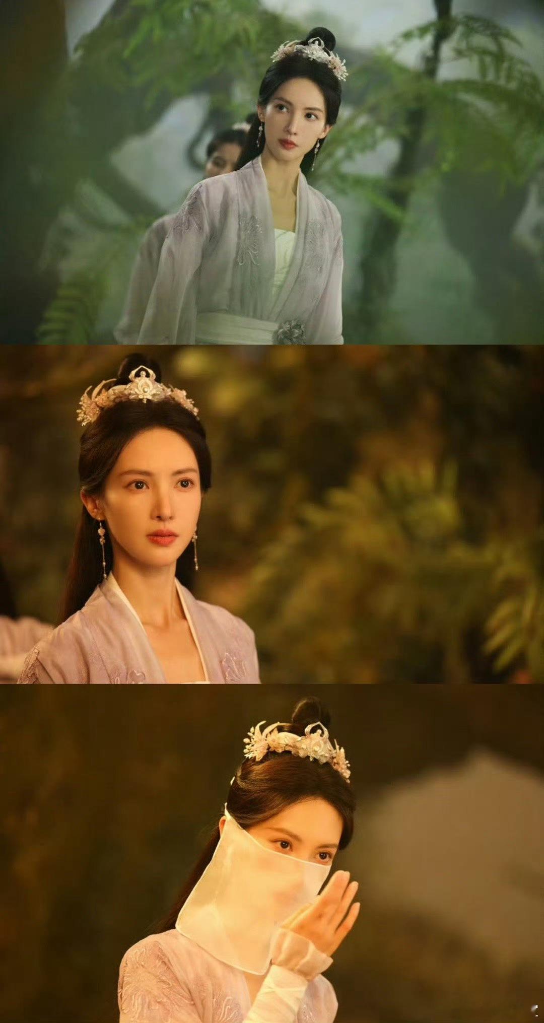 金晨越素越美步伐轻盈，动作翩翩，练舞蹈的人演古装剧果然很有优势，看了金晨饰演的南