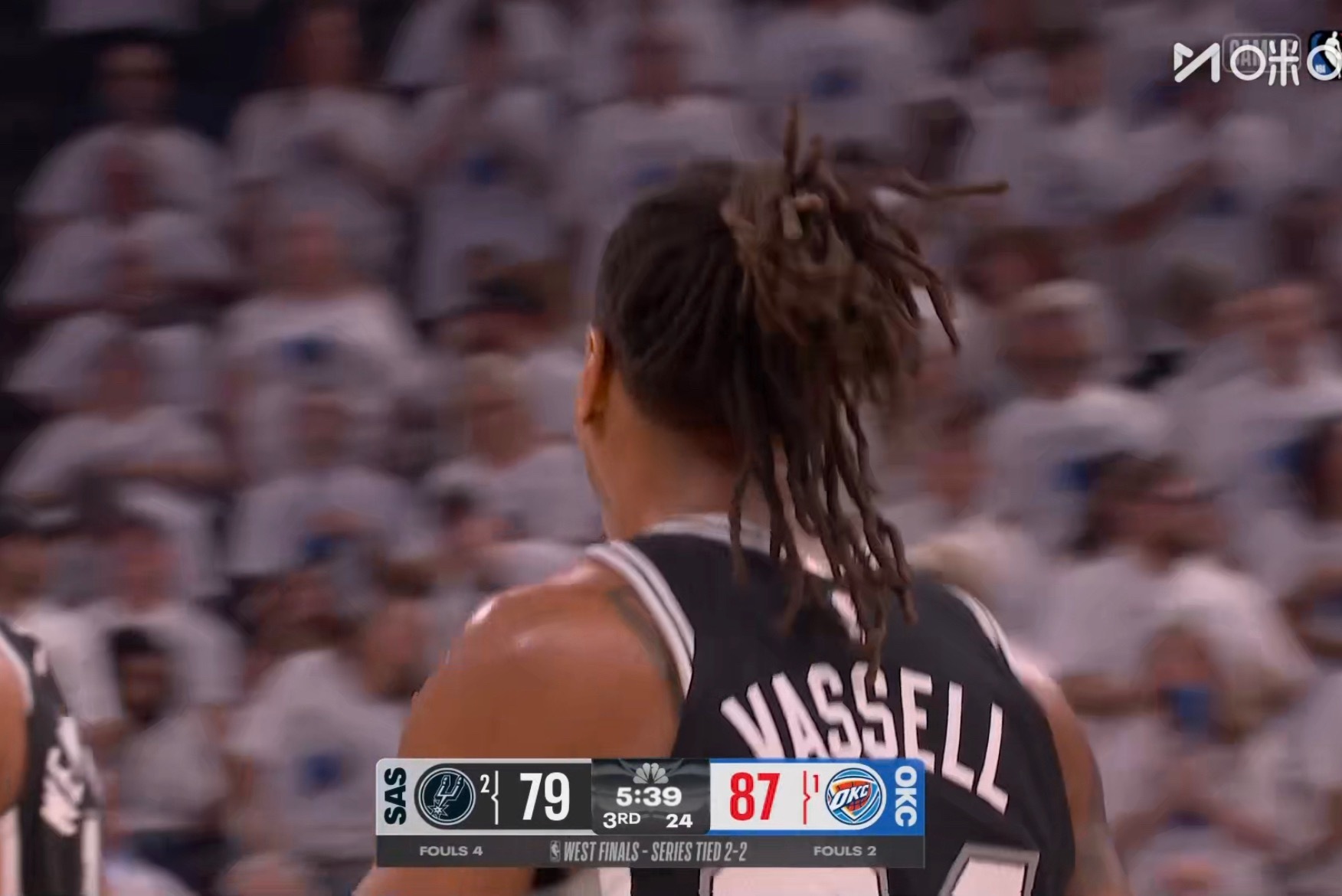 NBA 卧底没上，舒服多了。马刺vs雷霆